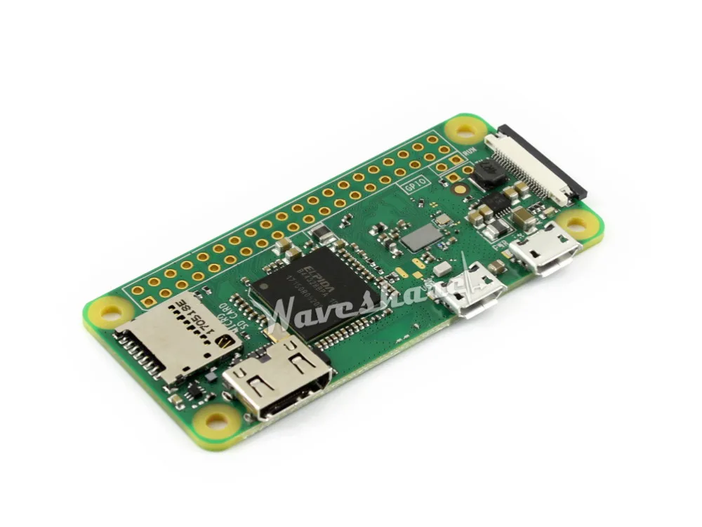 مجموعة تطوير Raspberry Pi Zero W ، مجموعة أساسية صغيرة ، محول HDMI إلى HDMI ، كابل OTG Micro USB وشرائط دبوس 2 × 20 دبوس