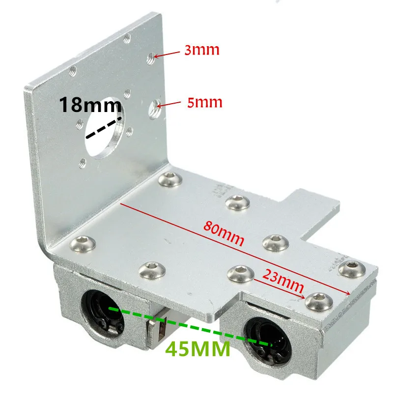 

Funssor 3D Printer Parts Reprap Prusa i3 X Axis Printing Head X Metal Exturder Carriage Aluminum Alloy