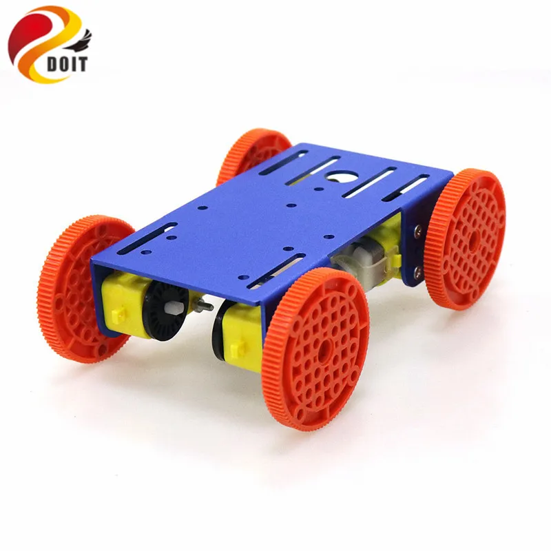 4WD Smart Robot Chassis Car Model with 4pcs TT Motor Metal Plate for Arduino Nodemcu Rasberry Pie DIY RC Toy Parts C101