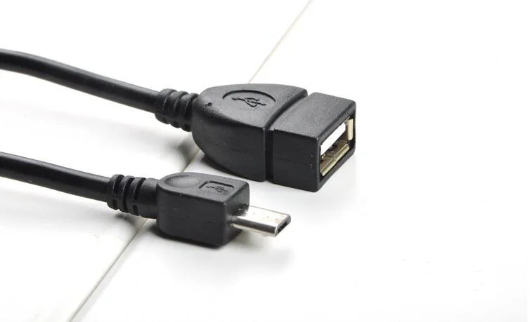 100pcs/lot USB 2.0 Female To Micro USB Male OTG Host Cable 11CM For Tablet pc Mobile Phone MP4 MP5 Smart Phone