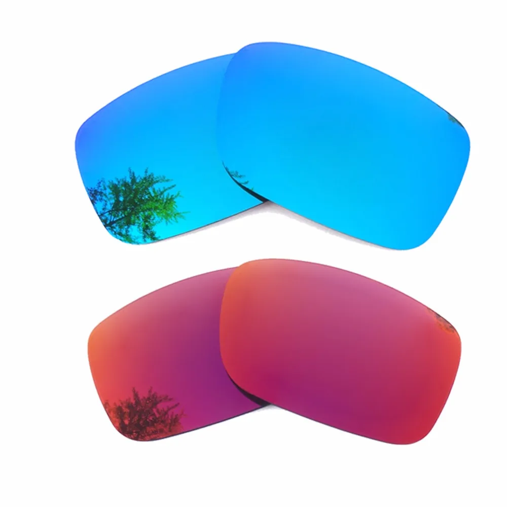 

Ice Blue Mirrored & Midnight Sun Mirrored Polarized Replacement Lenses for Crankcase Frame 100% UVA & UVB