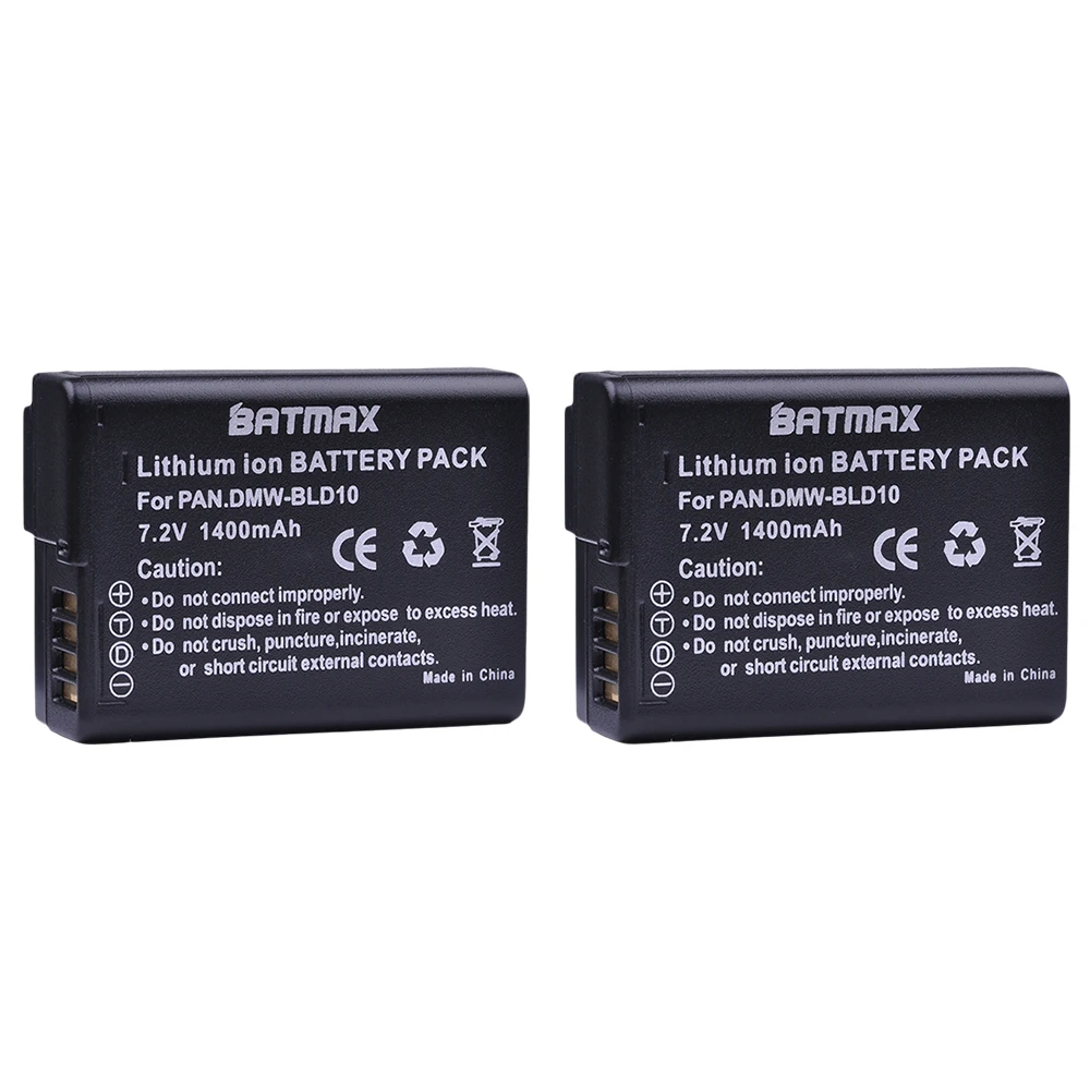 Аккумулятор Batmax на 1400 мА · ч для фотоаппаратов Panasonic DMW, BLD10E, BLD10, BLD10PP,DMC, GF2GK, GF2, G3, GX1