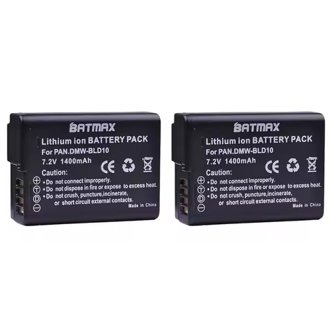 Batmax DMW-BLD10 BLD10 Battery 1400mAh for Panasonic DMW BLD10E BLD10 BLD10PP,DMC GF2GK GF2 G3 GX1 DMC-GF2 Cameras