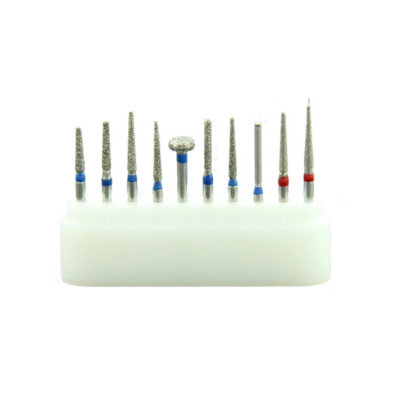 

10 pieces/box Dental Diamond Burs Drill For Denture Clinic Teeth Polishing