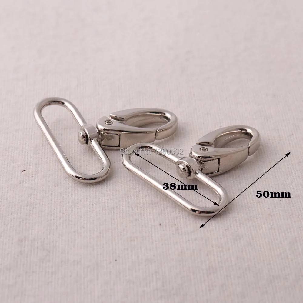 5PCS /lot top Grade 50*38mm  Matel Snap Hooks Rotary Swivel buckle  For Backpack bag  Nickel Plated