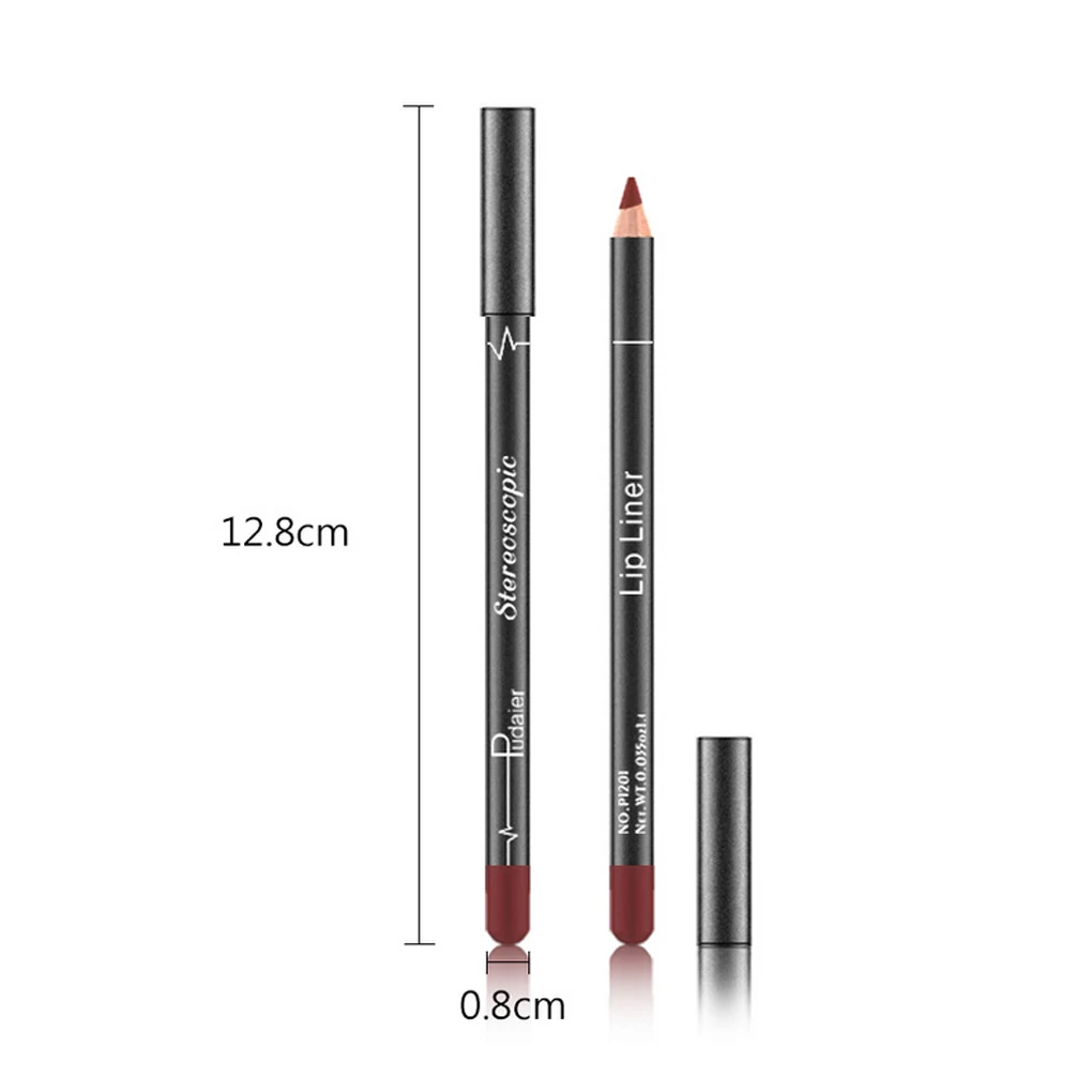 12PCS/Set New Fashion Women Waterproof Lip Liner Makeup Set Long Lasting Matte Lipsticks Lip Pencil Pen Girls Comestic Tools