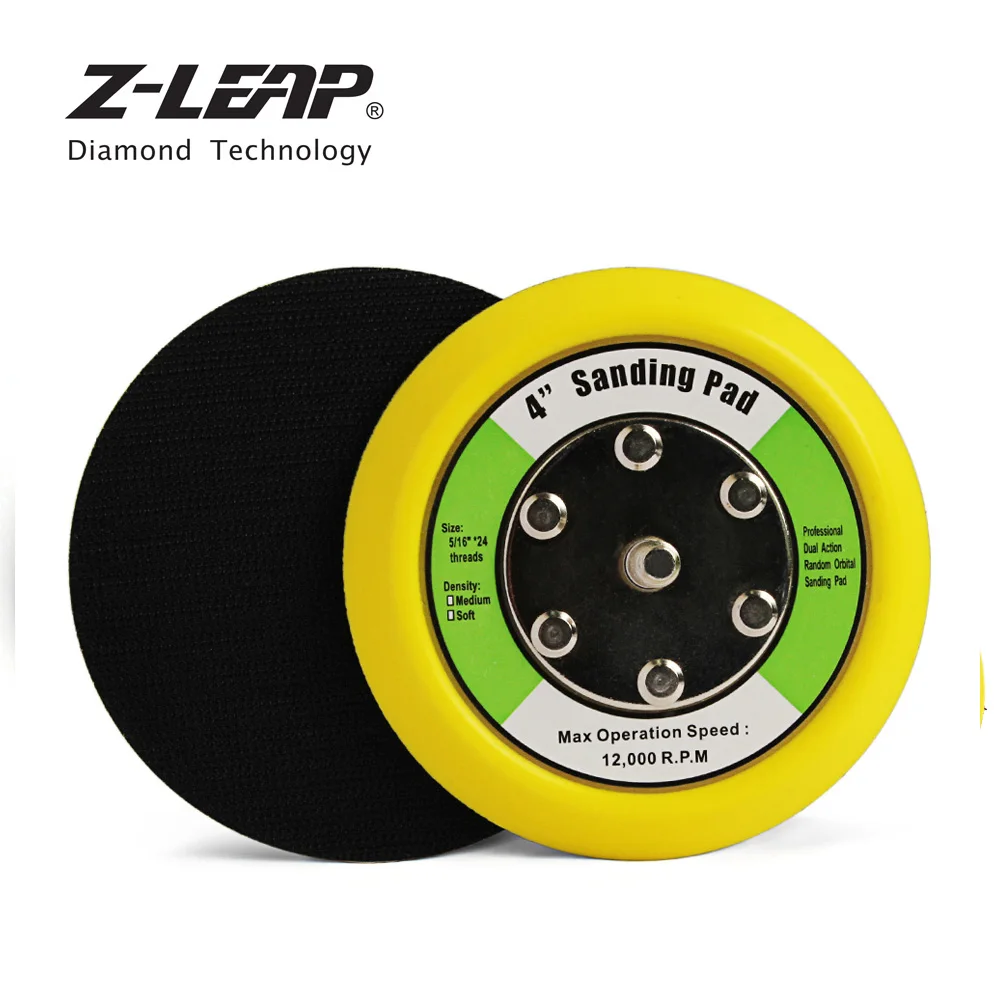 Z-LEAP 2 pezzi 3 inch/4 inch/5 inch Sostenitore Piatto Pad Pad Per Auto Lucidatore A Doppia Azione di Lucidatura strumento Hook & Loop Backer Pads 5/16 "24 t