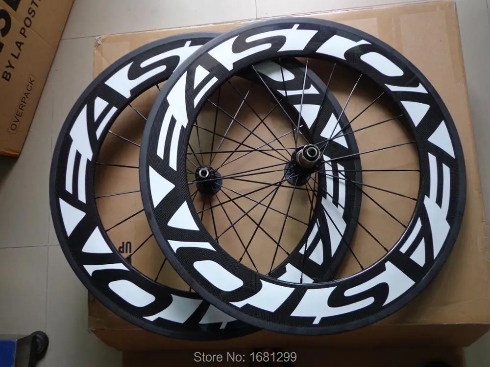 Brand New 700C 88mm clincher rim Road bike aero 3K UD 12K full carbon fibre bicycle wheelset carbon V brake 23 25mm width