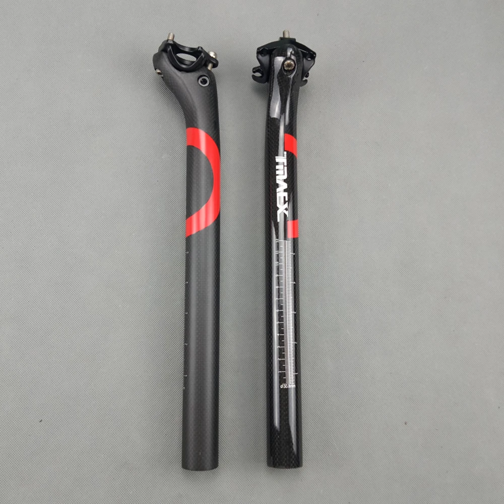 Sztyca rowerowa z włókna węglowego 3K Sztyca rowerowa MTB Sztyca rowerowa szosowa Offset 25 Części rowerowe 27,2/30,8/31,6 * 350/400 mm