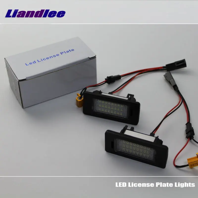 Liandlee Car License Plate Lights For Skoda Yeti/Octavia/Rapid Hatchbact /Liftback Auto Number Frame Lamp Bulb LED Accessories