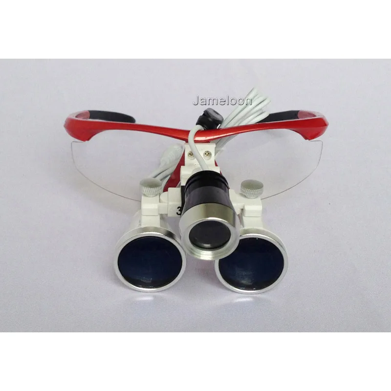 Imagem -04 - Caixa de Metal 3.5x Facilidade Médica Ângulo Ajustável Olhos Tamanho Led Farol Dental Ferramenta Ampliador Dentes Orais Nariz Médico Lupa