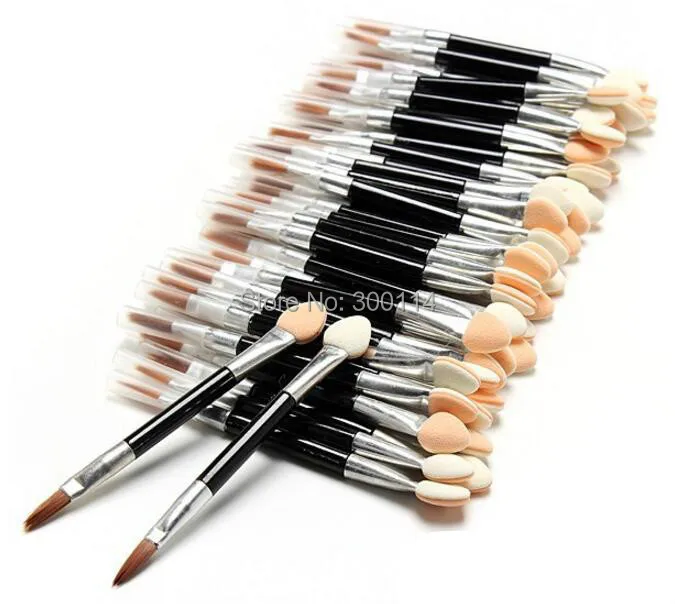 Wholesale 50,000pcs Excellent Makeup Eyeshadow Eyeliner Sponge Lip Brush Disposable Applicator 2 way Single Cosmetic Power Brush