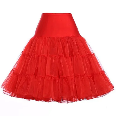 Tulle Womens Fashion High Waist Pleated Tutu Vintage Petticoat Crinoline Women Summer