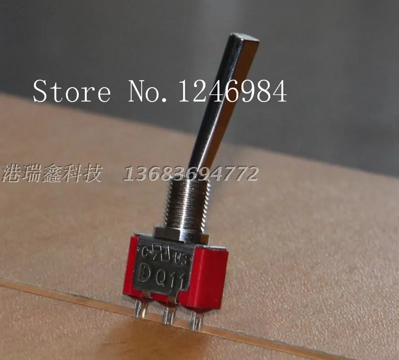 

[SA]1MS2 flying model aircraft tripod Single Channel reset long flat handle small toggle switch M6.35 Deli Wei Q11--20pcs/lot