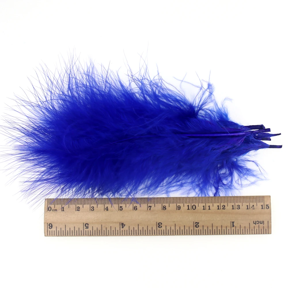 Bimoo 50 sztuk/paczka kolorowe długie marabut pióro do wiązania Streamer Flies Jig przynęta Woolly Bugger Leech Fly Bait Fish Tying materiał