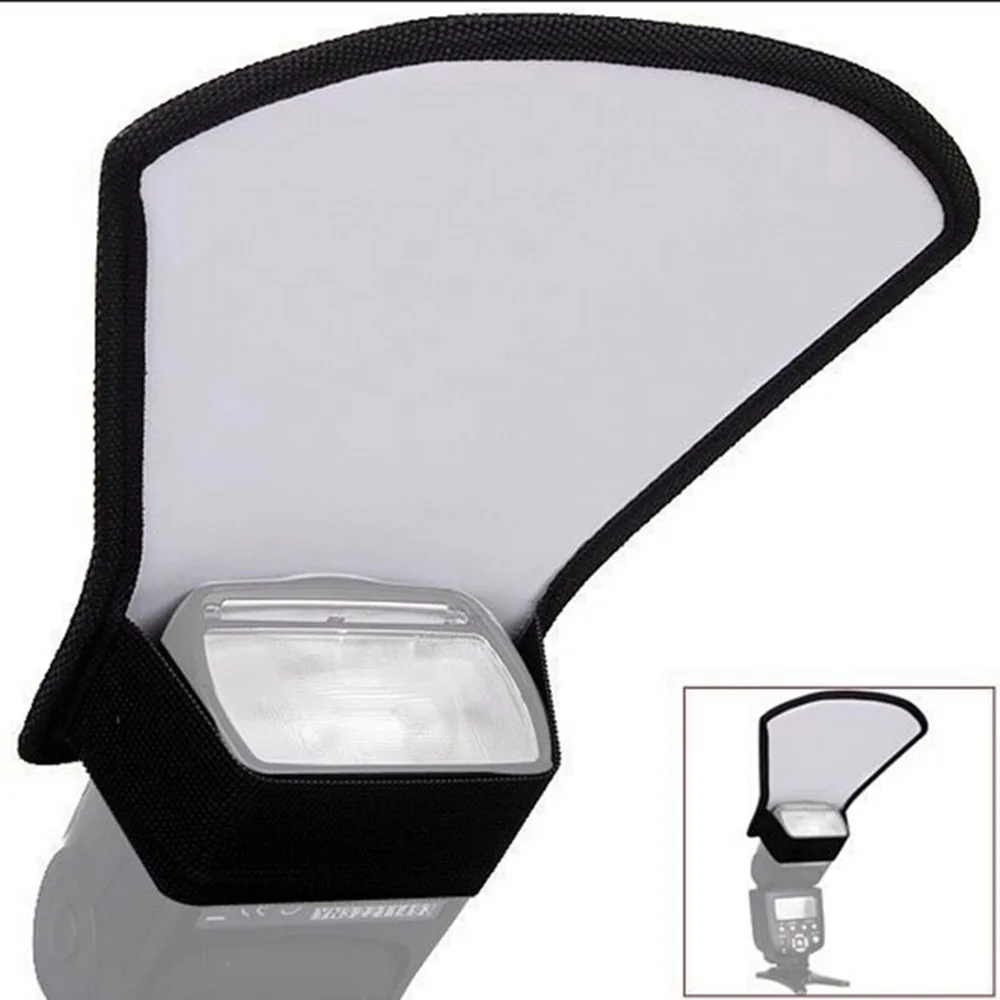 Camera Flash Diffuser Softbox Silver and White Reflector for Canon 580EX Nikon SB-600 Penta