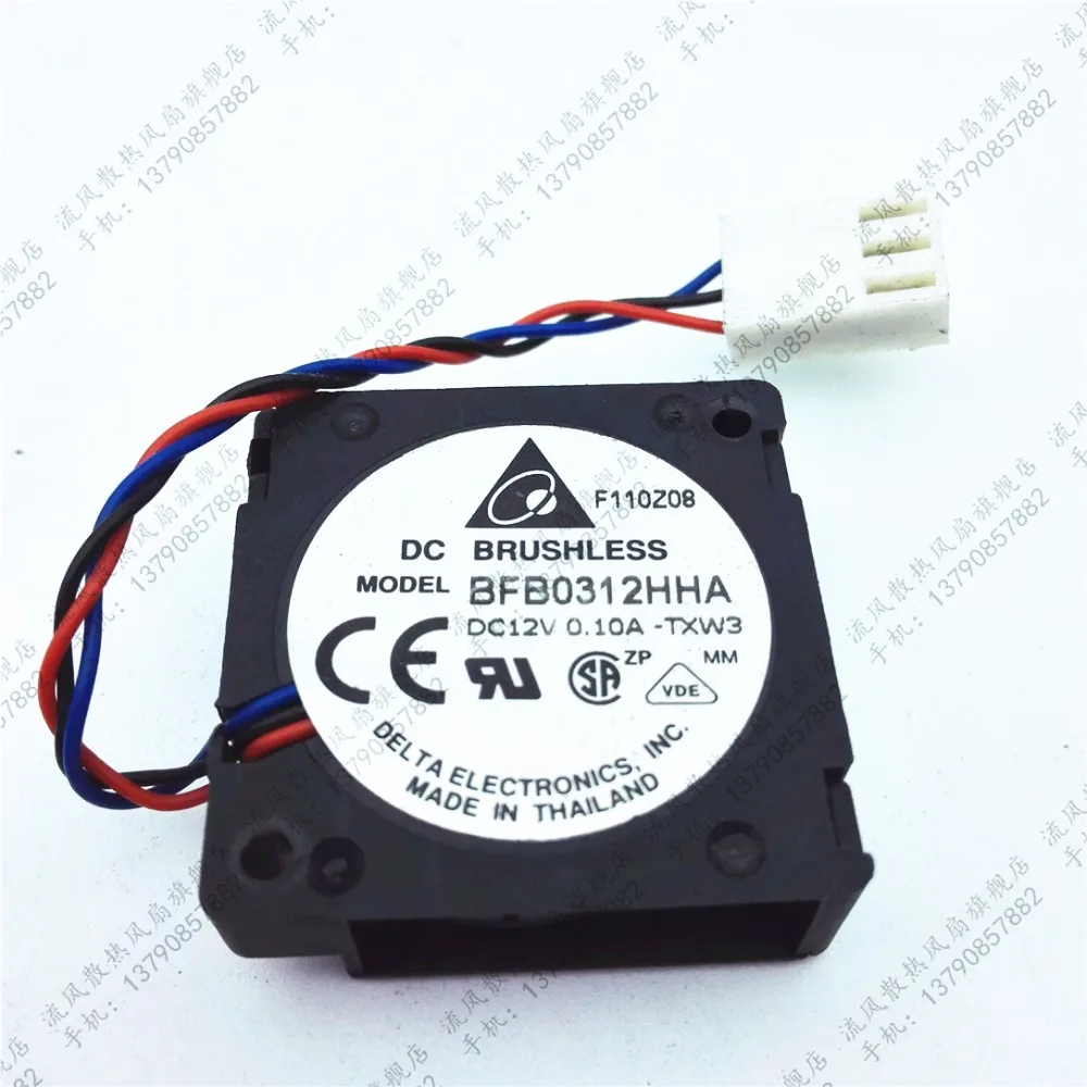 Delta Electronics BFB0312HHA DC 12V 0.12A 30x30x10mm Server Cooling Fan