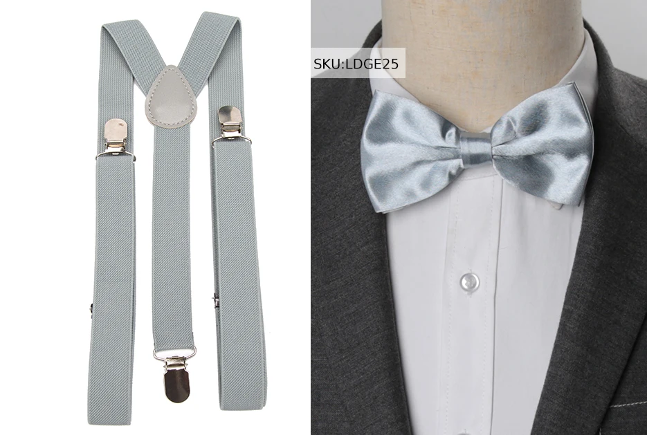 Hosenträger Fliege Set Männer Mode Suspensorio für Mann Junge Frauen Bowtie Hosenträger Hosen Tirantes Hochzeit Freizeit Hemd Bleibt – Detail 23