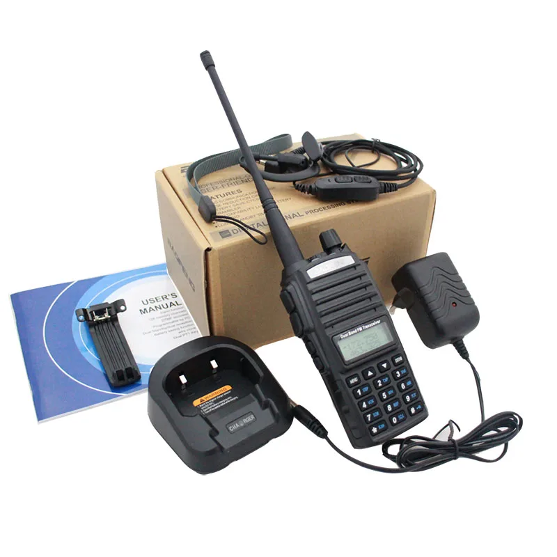 Baofeng UV-82 Zwei Weg Radio 8 watt 10 km Dual PTT Band CB VHF UHF Ham Amateur Leistungsstarke Walkie Talkie UV82 Für Jagd Tracker