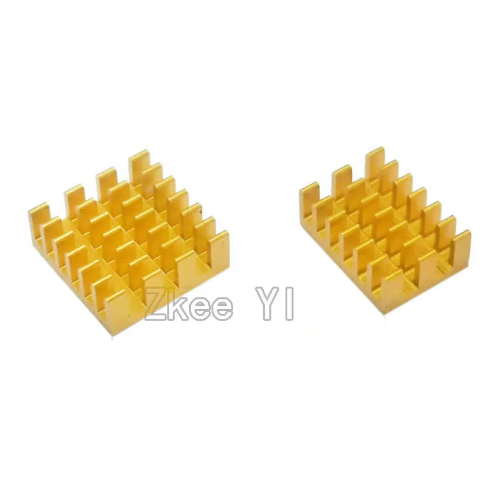 4 Pcs untuk Raspberry Pi 4B Shim Aluminium Radiator Pendingin Kit untuk Raspberry Pi 4 (Emas)