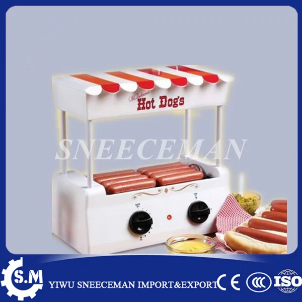 

Hot dog roller 5 sticks sausage machine Barbecue machine bun warmer