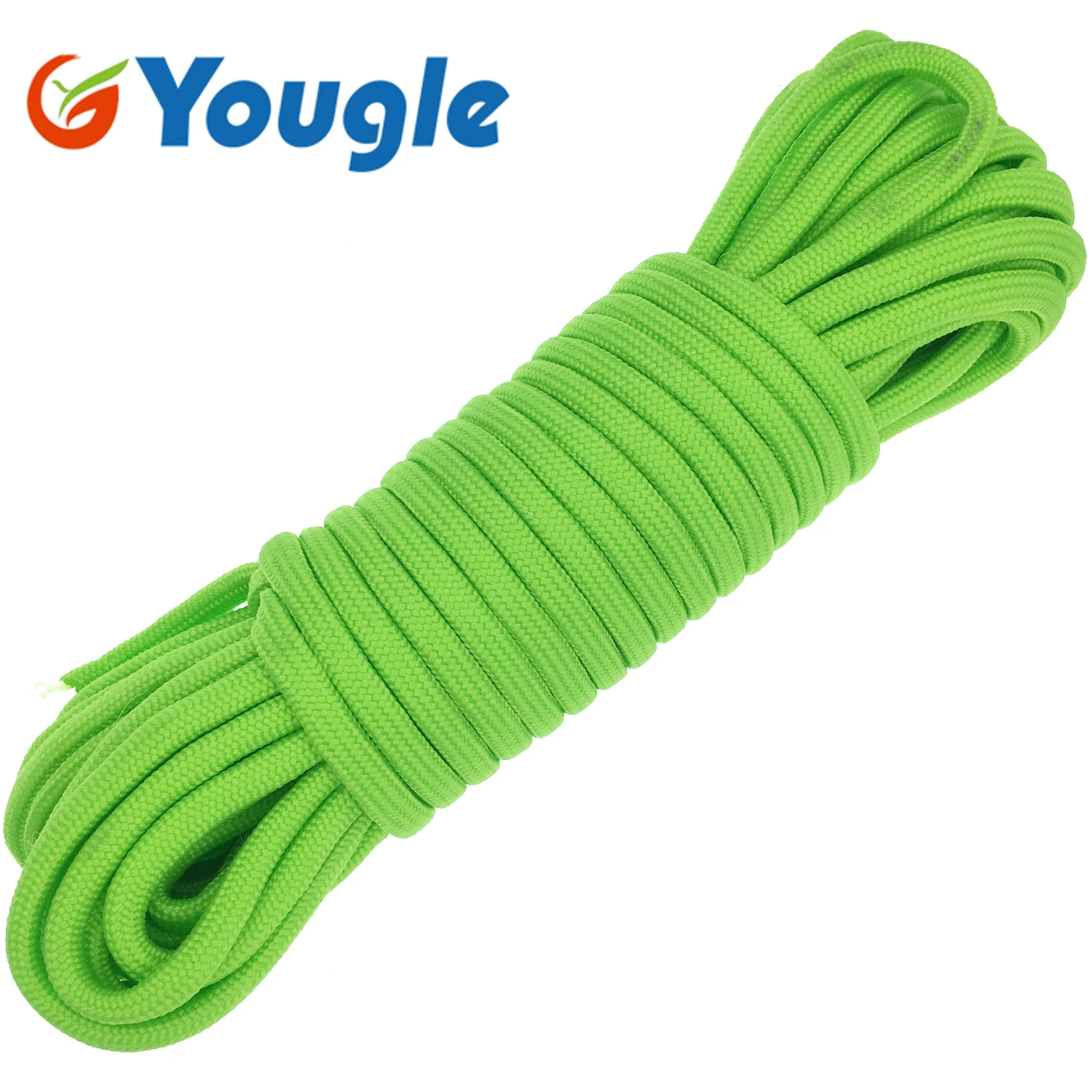 YOUGLE 15 Meters 850 LB 11 Strands Cores Parachute Cord Paracord Safety Rope Lanyard 6.5mm Diameter Outdoor Camping Hiking