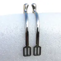 Espuela de montar de acero inoxidable, 17mm, extremo de bola de vástago corto, espuelas inglesas, HorseTack