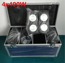 Flight Case With 4PCS 4x100W Blinder Light 4Eye COB LED Wash Beam High Power DMX  512 Stage Cool White Warm White RGBWA UV 6IN1