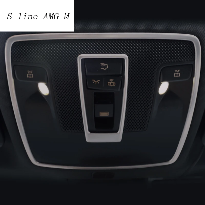 Car Styling Reading lamp frame decorative covers dome light trim sticker for Mercedes Benz GLA CLA A class C117 X156 Accessories