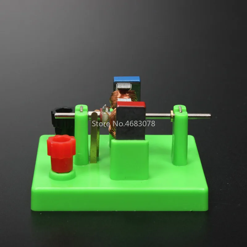 1pc Physics Study Kids Physical Optical Experiment Instrument Dc Motor Model School Circuit Direct-current Motor Model With Fan