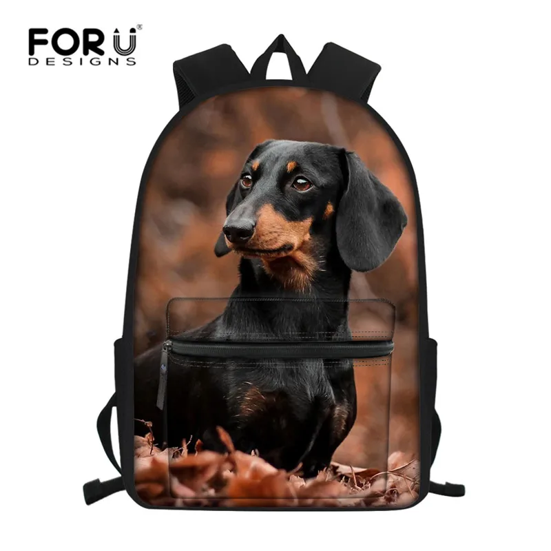 

FORUDESIGNS Dachshund Schoolbag Kids Children's Backpack Cute Boy Girls Shoulder Bag Custom Custom Women Rucksack Mochila