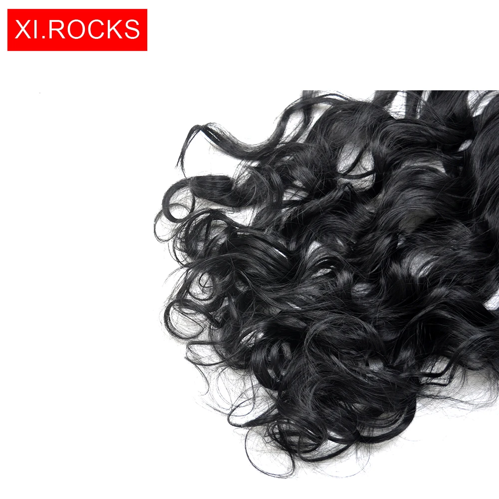 Xi Rocks WJJ12070/1p Curly Clip In Hair Extensions wig Synthetic For Women 70cm Long False Hair Natural Thick wigs Extension