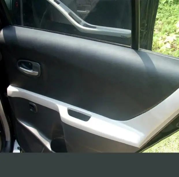 4PCS Microfiber Front / Rear Door Panel Leather Cover Protective Trim For Toyota Yaris with Mount Fittings Car interior