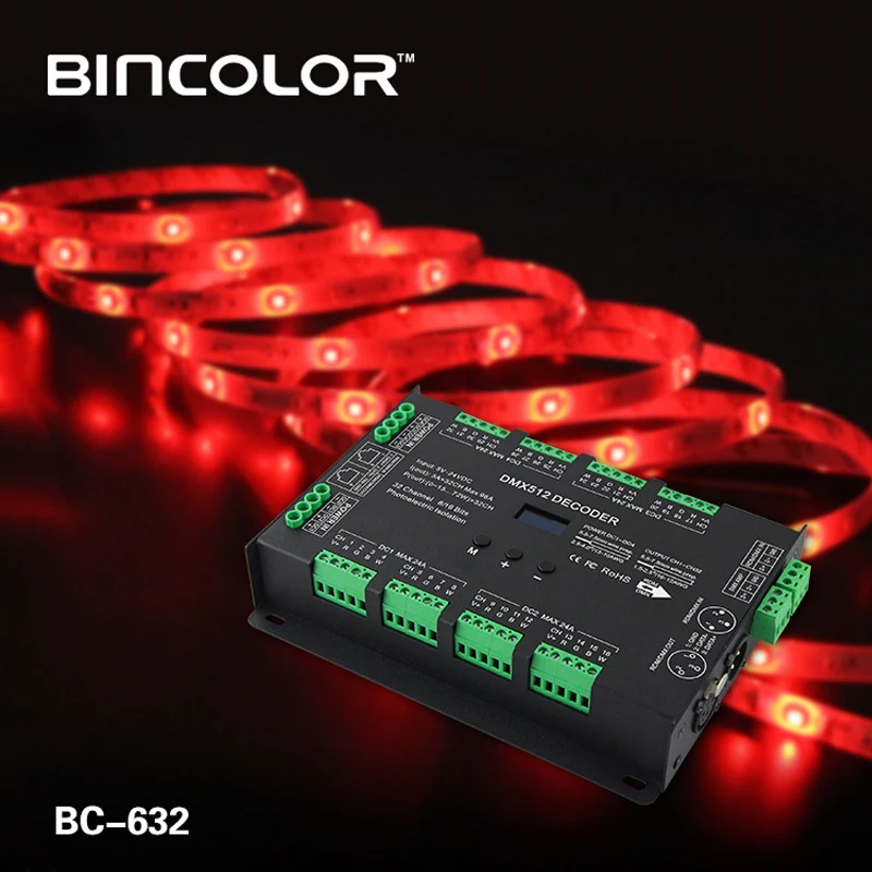 Imagem -05 - Decodificador de Led Dmx 32 Canais dc 5v24v de Entrada 3a 32ch 96a 2304w Saída Rgb Rgbw Strip Dmx512 Escravo Controlador Novo