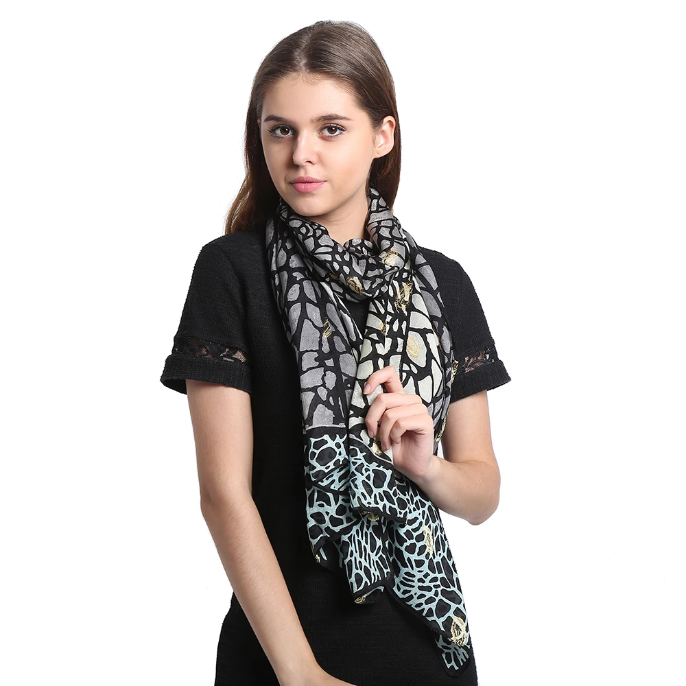 

[Long Scarf]100% Silk Jacquard Long Scarf 50X170cm Women Fashion Head Scarves Hijab New Desigual Fashion Factory Direct Sale