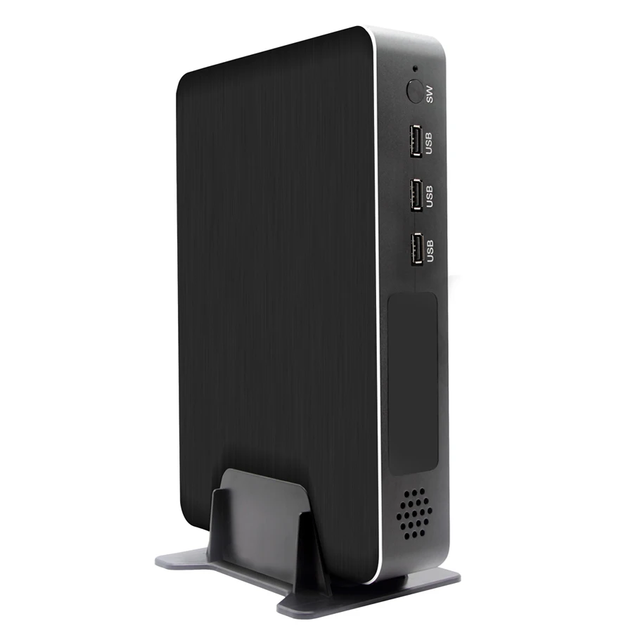 Multi display Gewidmet Mini PC mit Fan Intel Quad Core E3-1231V3 bis zu 38GHz 8MB plus 2 * HDMI DP DVI Mini Desktop-Computer