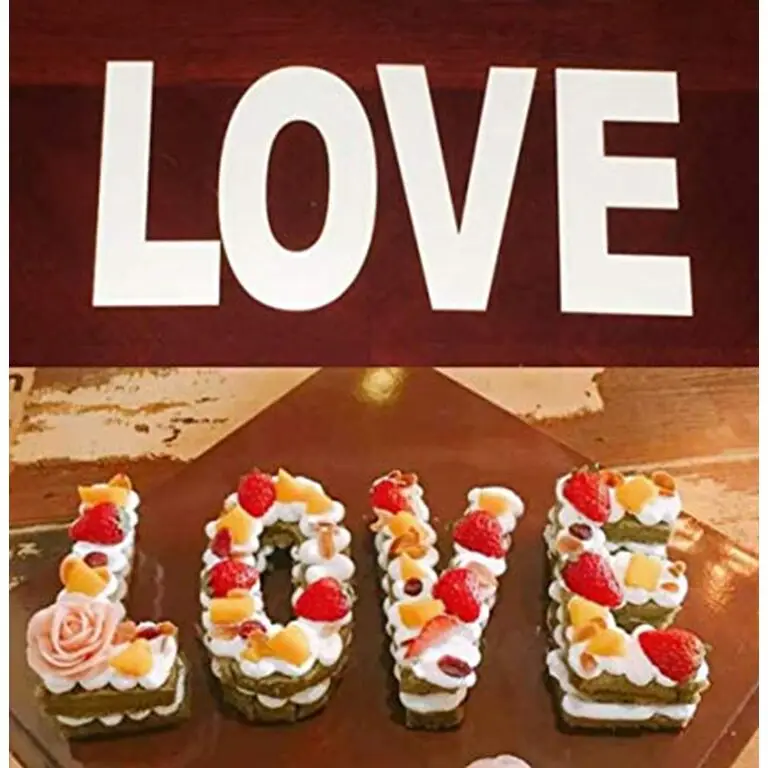 LOVE 4 Letters  Cake Mold Cake Decorating Tools Birthday Cake Design Bakeware Pastry Tools 4/6/8/10/12inch PET