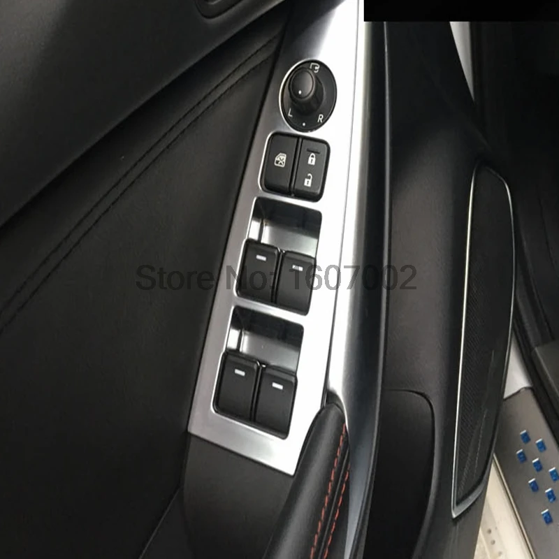 For Mazda 6 Atenza M6 Sedan 2013 2014 2015 CHROME INTERIOR DOOR WINDOW SWITCH PANEL COVER BEZEL TRIM MOLDING Accessories