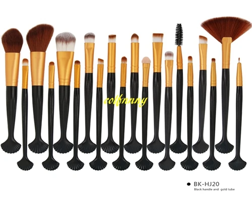 200sets/lot 20pcs Shellfish shape Makeup brushes set eyebrow eye makeup brushes Cosmetic beauty makeup tool