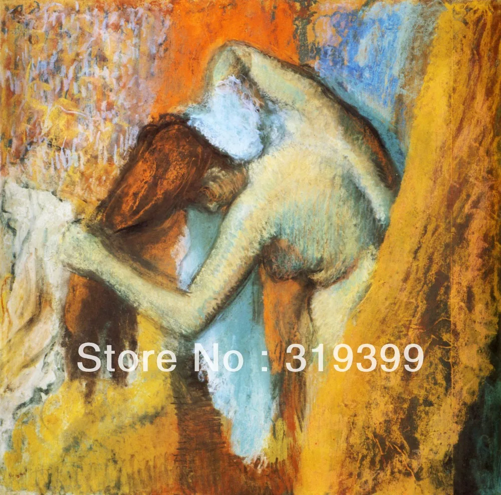 Oil Painting Reproduction on Linen Canvas,woman-at-her-toilette-1905 by edgar degas,Free  Shipping,100% handmade,oil painting