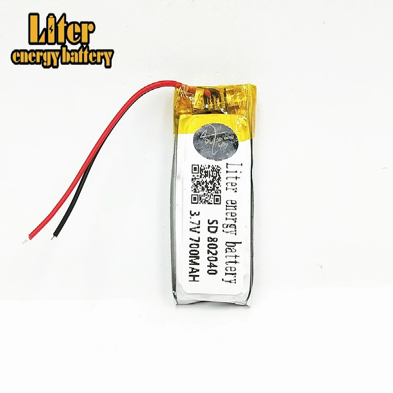 Аккумулятор 802040 для телефона Dvr GPS Mp3 Mp4 Mp5 Bluetooth Колонка электронная книга 3,7 в 700 мАч литий-полимерная Фотополимерная
