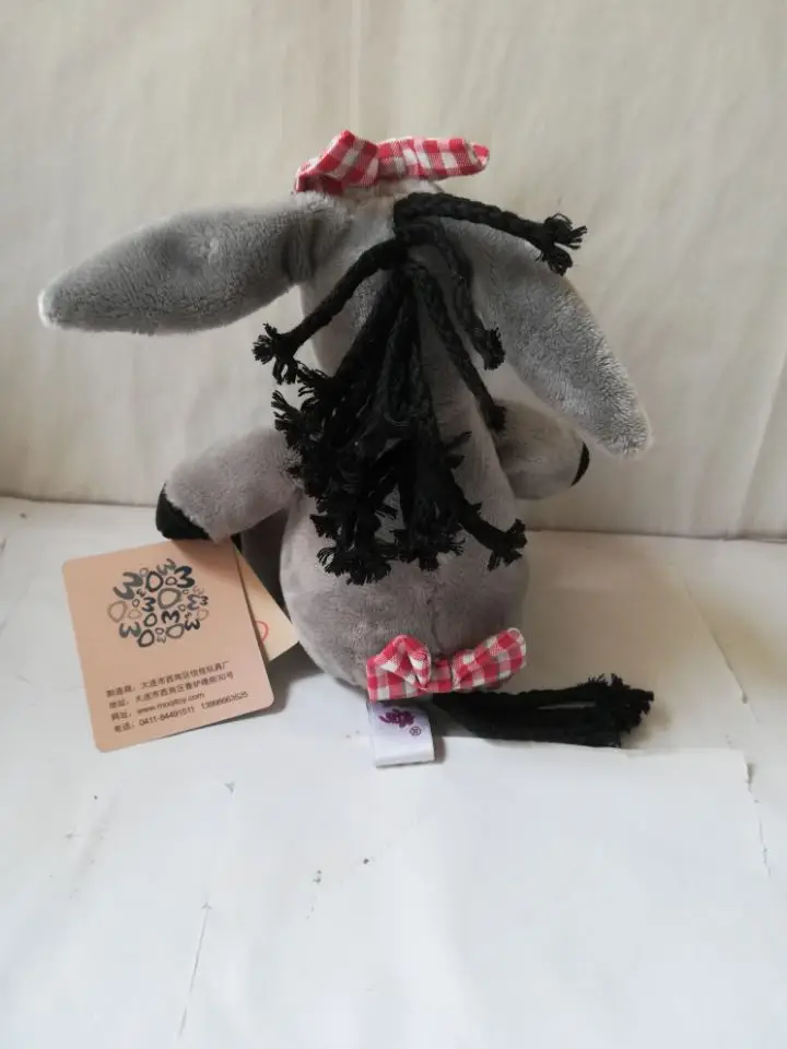about 23cm cartoon gray donkey plush toy soft doll toy Christmas gift s2210