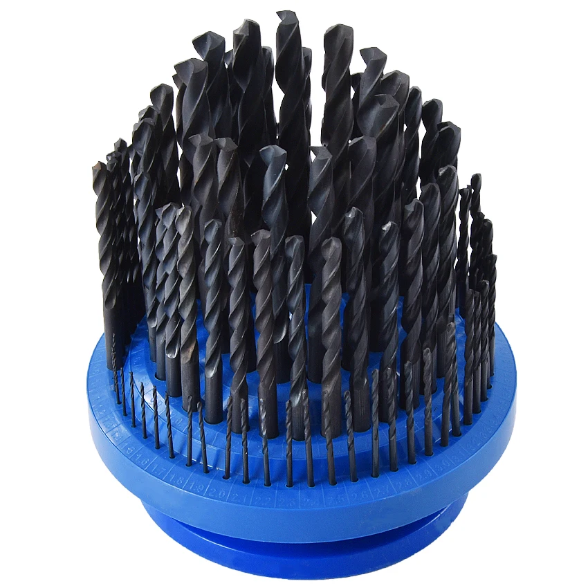 New 100-piece Twist Drill Bits Set  M35 High Speed Steel 1-13mm Straight Shank Twist Drill Bit Woodworking Wood Tool For Metal