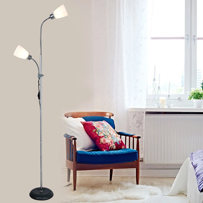 Nordic floor lamp bedside study living room LED creative lamp American style eye care vertical floor lamp