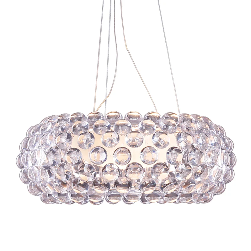 Nowoczesny salon akrylowa lampa z żarówką RS7 oprawa jadalnia Foscarini Caboche Dia35/50/65 CM jasny złoty wisiorek lampa