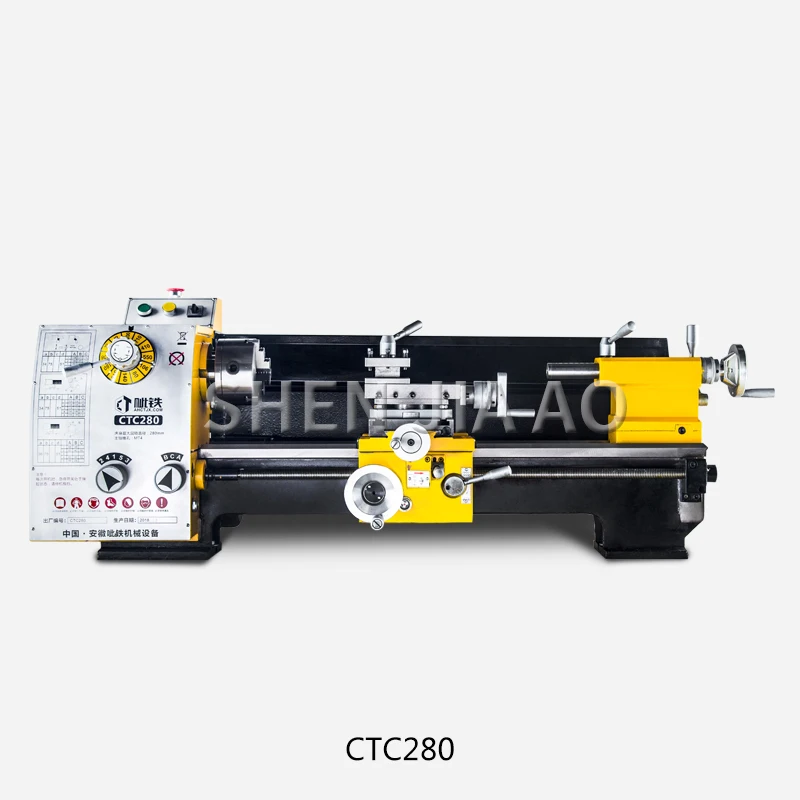 

Многофункциональный токарный станок CTC280 промышленного класса, маленький токарный станок, настольный металлический простой токарный станок 220 В 1 шт.