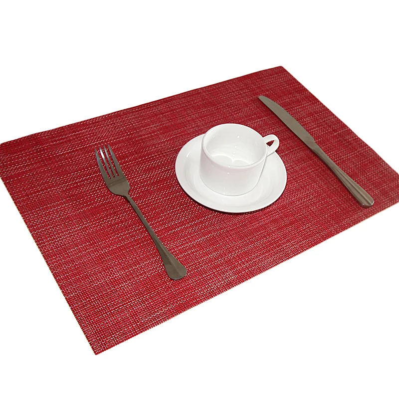 TUUTH 4Pcs/lot Dinner Placemat Pvc Dining Table Mat Teslin 45*30CM Coasters Waterproof Table Decor Cloth Slip-Resistant Pad