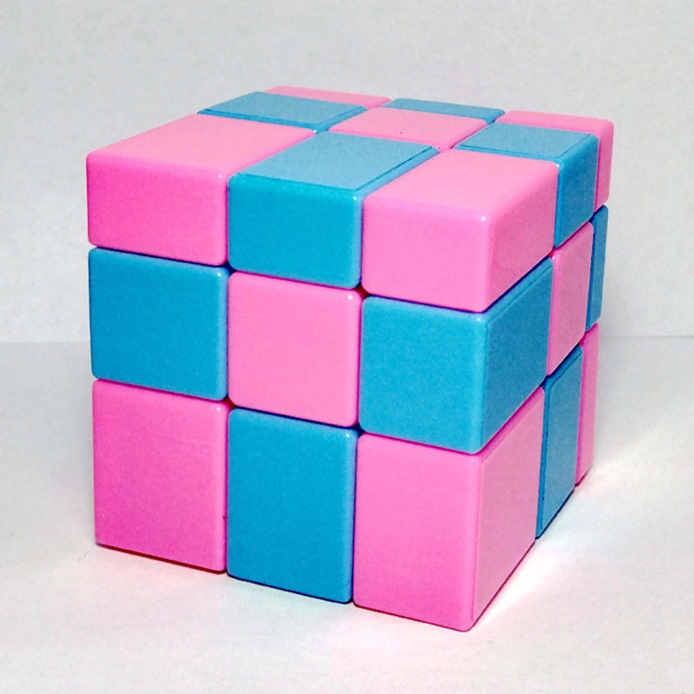 Zcube Pink Blue 3x3x3 Cast Coated Cube Speed Magic Cubes Puzzle Game Educational Toys for Kids Children Baby