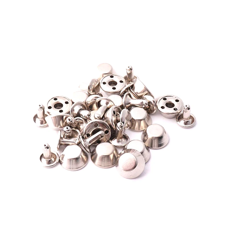 10 x 9mm Flat cone Rivets Double Cap Rivets Purse Feet Rivets Studs Fasteners