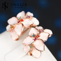 INALIS New High Quality Double Faced Stud Earrings for Women Candy Colors Mix Women Korean Fashion Jewelry E644